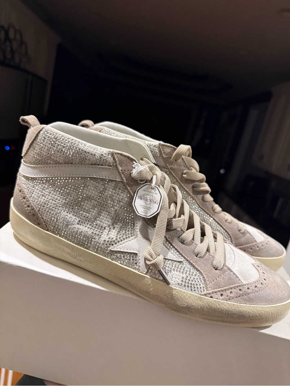 Swarovski Crystal-Embellished Midstar Golden Goose sneaker Sneakers